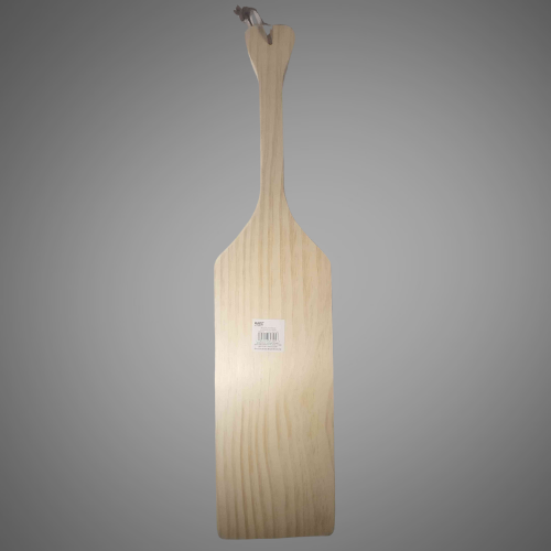 Make Market Wood Paddle Board 12.5" (24" with handle) x 5.5" x 0.79"   Care instructions:  Hand Wash thoroughly before and after use.  Avoid abrasive cleaners.  Do not use over open flame.  Avoid cross-contamination of all food prep equipment.  Do not soak in water or exposed to heat or sunlight.  Wash with running water and dry after use.  Not for use in a microwave or dishwasher. 