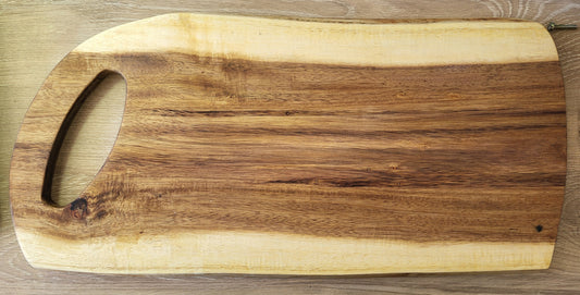 <p>Le Belle Cuisine Acacia Wood, Organic Shape Serving Board</p> <p>17in x 9in x 0.62in</p>