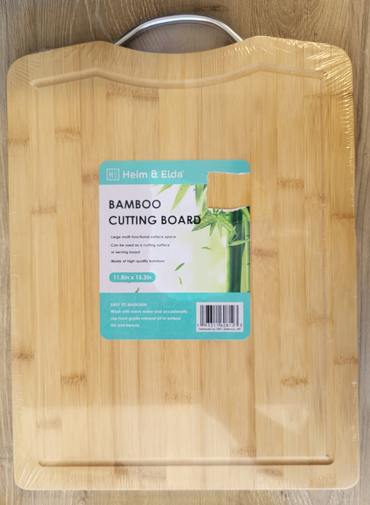 <p>Heim &amp; Elda Bamboo Cutting Board 11.8 in x 115.3 in x 0.7</p> <p>Large multi-functional surface space</p> <p>Can be used as a cutting surface or serving board</p> <p>Made of high-quality bamboo</p>